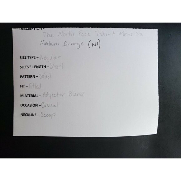 The North Face T-Shirt Men's Size Medium Orange - Picture 7 of 7